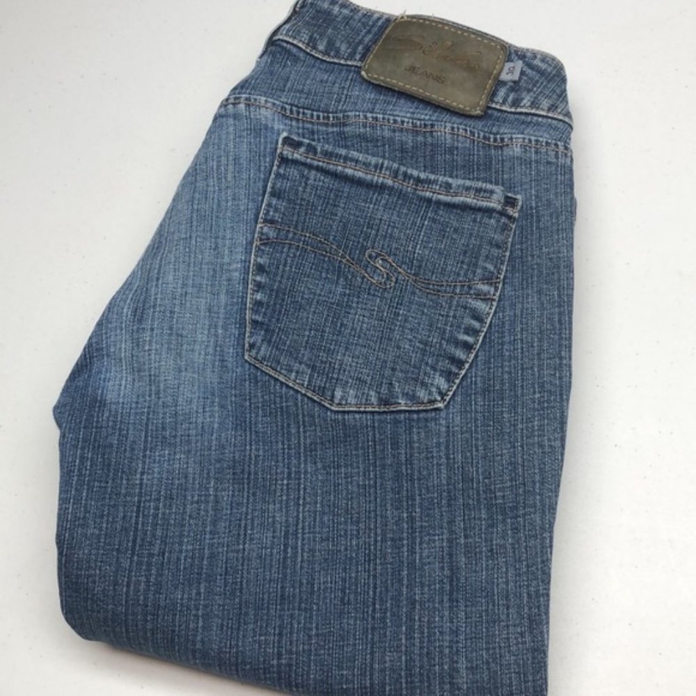 MADE IN CANADA 🇨🇦 EARLY VINTAGE SILVER FLARE BOOTS JEANS 30x33 ⭐️